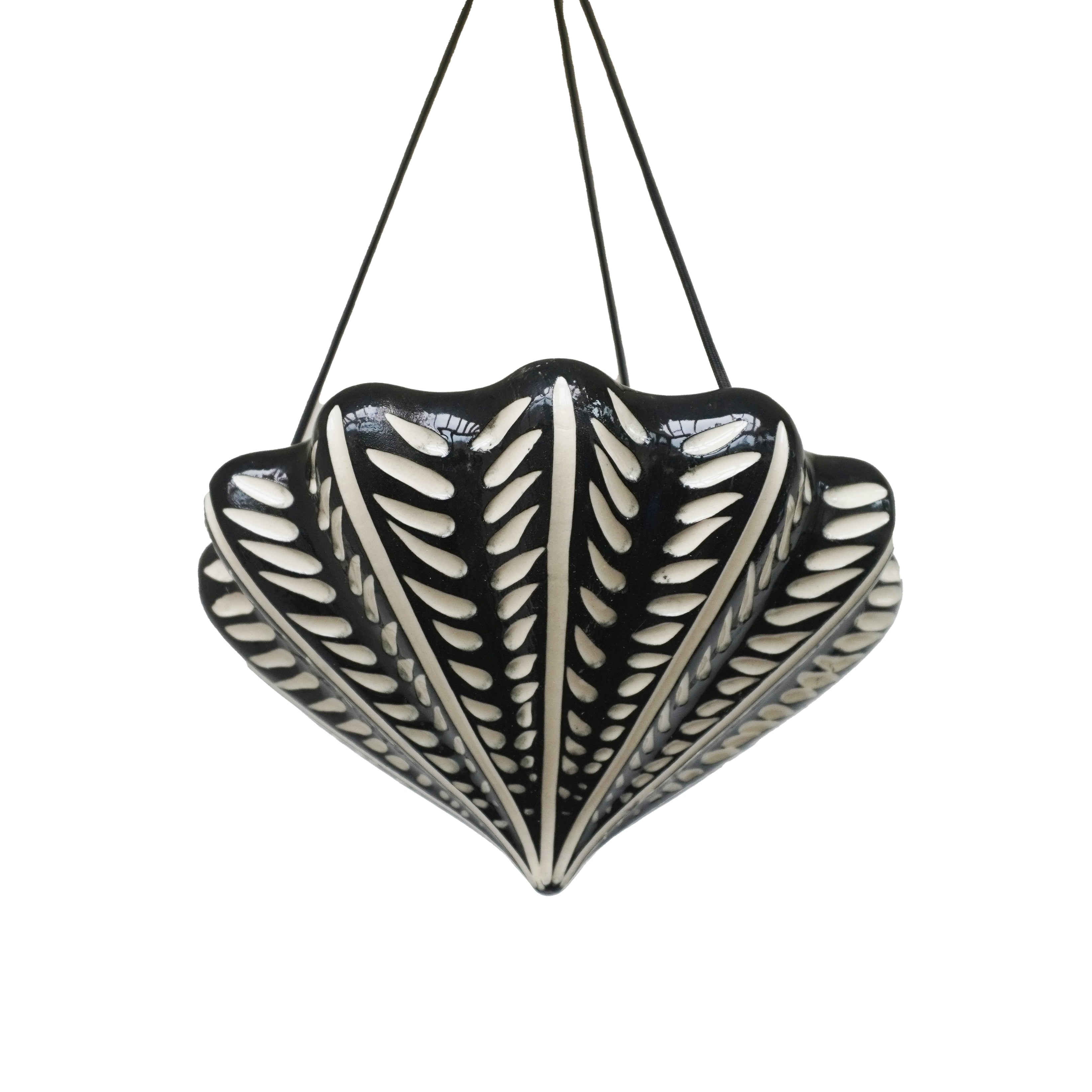 Fluted Hanging Planter, Hand Carved Ceramic Porcelain – Pangea Ceramics