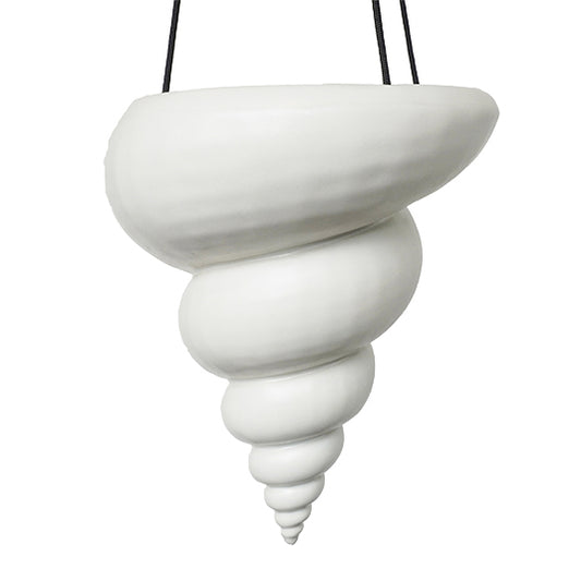 Spiral Shell Hanging Planter, Ceramic Porcelain